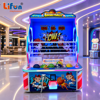 LIFUN Machine de jeu d'arcade de tir au basket individuelle pour 2 joueurs, en métal, version anglaise, avec option de capsule de jouet, garantie 1 an