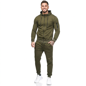 Conjunto Deportivo Casual para Hombre, Sudadera con Capucha y Cremallera Completa con Estampado Animal en Azul Lavado Ácido y Pantalones Deportivos de Color Sólido, Ropa de Invierno - Product Image 1