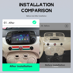 Autoradio JIUTREE pour Fiat 500 2007-2015 avec écran multimédia, navigation et Carplay - Product Image 2