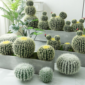 Simulation de <span class=keywords><strong>d</strong></span>ésert tropical, <span class=keywords><strong>grande</strong></span> <span class=keywords><strong>plante</strong></span> verte de cactus <span class=keywords><strong>d</strong></span>'<span class=keywords><strong>intérieur</strong></span>, pour embellir les vitrines de magasin - Product Image 4