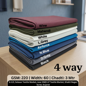 Tissu en Polycoton Extensible dans les 4 Sens, 220 GSM, Largeur 60 Pouces, Respirant, Fournisseur de Tissus pour Vêtements et Uniformes - Product Image 2
