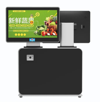 13.3 pouces écran fenêtres pos machine avec scanner et imprimante 58MM