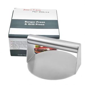Presse à viande manuelle en acier inoxydable pour hamburgers, outil de pressage de galettes de viande rondes et carrées pour usage domestique, vente en gros - Product Image 1