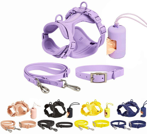 Großhandel Hersteller Luxus Hunde halsband Wasserdichtes <span class=keywords><strong>PVC</strong></span> Einziehbare Hände Frei Hunde leine <span class=keywords><strong>PVC</strong></span> Hunde halsband Geschirr - Product Image 5
