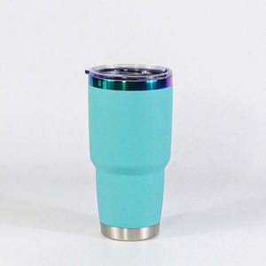 New Arrival 20oz <b>Reusable</b> Rainbow Plated Powder Coated Stainless Steel Travel Coffee Mug <b>Lid</b> Thermal Insulation 6-12 Hours - Product Image 6