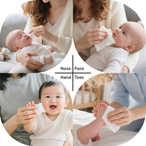Lingettes pour bébé OEM, fabriquées à base d'eau, sans <span class=keywords><strong>alcool</strong></span> ni parabène, lingettes pour bébé bio à base de plantes avec couvercle rabattable (720 lingettes, 12 paquets) - Product Image 4