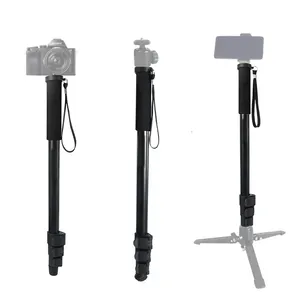 다기능 알루미늄 여행 monopod selfie 스틱 150cm 하이킹 연기 감지기 dslr 카메라 비디오 사진