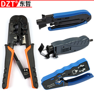 คีมย้ำสายโคแอกเชียลอเนกประสงค์ DZT สำหรับ RG59 611 23 Awg เครื่องมือตัดและปอกสายไฟอุตสาหกรรม ทำจากเหล็ก - Product Image 1