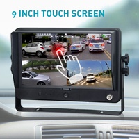 STONKAM DVR mobile 9 pouces, enregistrement 1080P, moniteur de surveillance de véhicule, caméra de sécurité DVR, prise en charge de l'entrée GPS