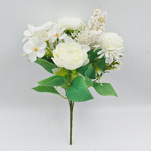 بيع بالجملة عالية الجودة الحرير الاصطناعي اللون باقة سلسلة بما في ذلك أنماط برعم الزفاف التخرج المسرح المشهد في الموقع - Product Image 3