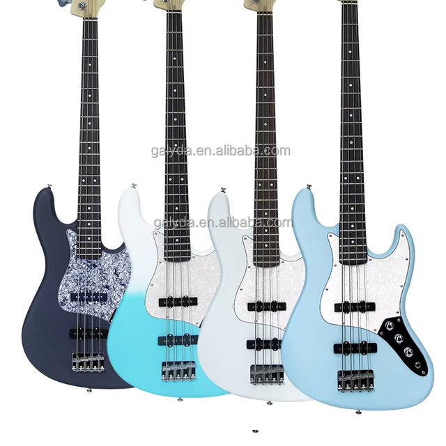Professional 4-String Electric Bass Guitar Set Poplar Wood Body Maple Wood Fingerboard Rosewood Fingerboard