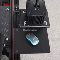 Cockpit de simulateur de course durable avec plateau de souris ergonomique accessoire de plate-forme coulissante rotative pour les amateurs de jeux en stock