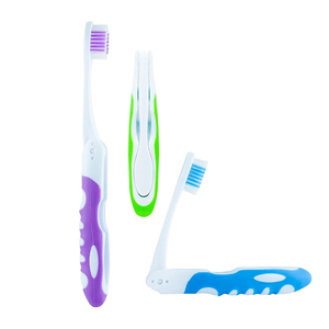 Cepillo de Dientes de Viaje Plegable de Plástico STELLAR Azul para Adultos, Popular, con Cerdas Medianas y Suaves, Personalizado, Portátil, para Uso Doméstico - Product Image 1