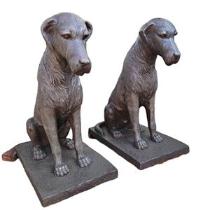 Patung Anjing Irish Wolfhound Perunggu Ukuran Asli Buatan Khusus untuk Dekorasi Pintu Masuk Rumah - Product Image 1