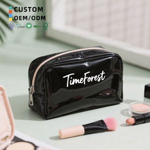 Logo PVC Purple <b>Makeup</b> <b>Bag</b> <b>Transparent</b> Cosmetic Organizer With Zipper Custom Travel Storage for Toiletry and Skincare - Product Image 1