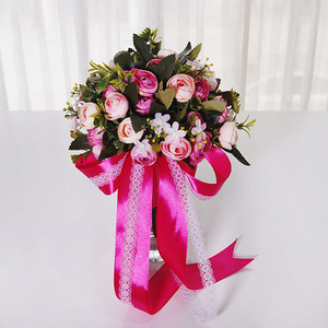 O-X0115 Artificielle Soie Fleurs <span class=keywords><strong>Pivoine</strong></span> Bouquets Roses <span class=keywords><strong>De</strong></span> <span class=keywords><strong>Mariée</strong></span> Poenies Fleur Fleurs Bouquets pour Mariage Décoration <span class=keywords><strong>de</strong></span> La Maison - Product Image 3