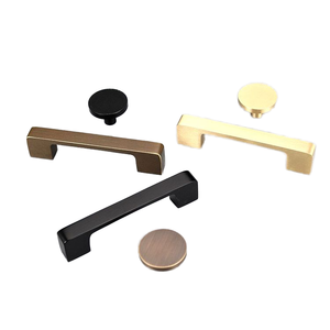 Cabinet Door Brass <b>Handle</b> - Coffee Color Cabinet Shoe Cabinet Drawer - Solid <b>Copper</b> <b>Handle</b> - Product Image 1