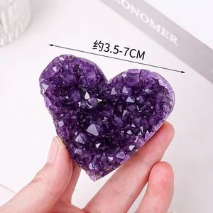 Cristal de roca <span class=keywords><strong>natural</strong></span>, amatista, pequeño adorno tallado a mano, racimo de geoda de <span class=keywords><strong>Uruguay</strong></span> para curación y tema de Mascota - Product Image 6