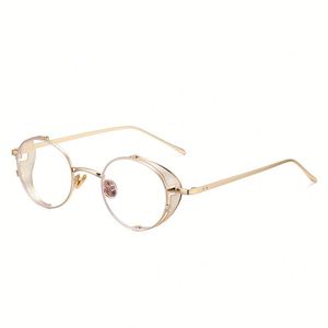 Nouveautés <span class=keywords><strong>2020</strong></span> mode Vintage hommes femmes Steampunk lunettes de soleil Logo personnalisé lunettes de soleil rondes en métal - Product Image 4