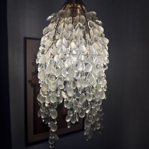 Nouveau design Lustre en cristal doré à branches, motif floral et pampilles en forme de pièces de monnaie, pour escalier, villa, hall - Product Image 5