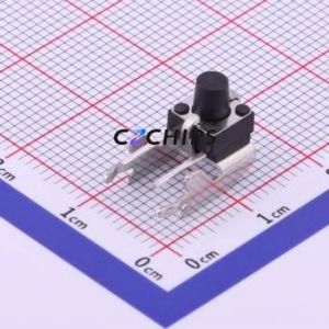 TS-1093B-A7B3-D2 Tactile Switch Through hole Component THT Switch Single Pole Single Throw Round Button 2.5N Right Angle Insert - Product Image 1
