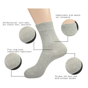 <b>Men's</b> Ankle <b>Socks</b> Solid Color Cotton Knitted Breathable Daily Wear Summer Style White Gray Black - Product Image 4