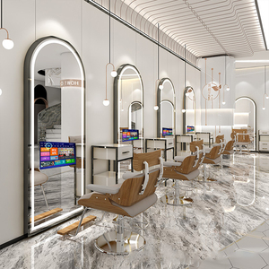 Station de salon moderne avec miroir TV en verre et connexion réseau sans fil pour salon, cuisine et salle de bain - Product Image 3