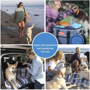 Sac de transport pour chien BSCI Factory Dog Travel Sling Bag avec fonction pop-up par Lucky Tail, ensemble comprenant un sac de voyage pour animaux de compagnie et un organisateur d'accessoires, 2 compartiments pliables - Product Image 6