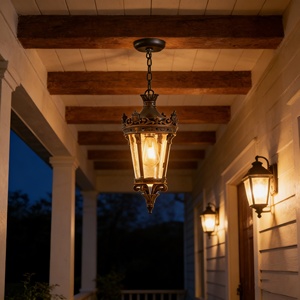 Modern Simple Industrial Style Outdoor Indoor Aluminum Pendant Waterproof Garden Chandelier <b>Light</b> Hanging Feature <b>Ceiling</b> <b>Lights</b> - Product Image 5