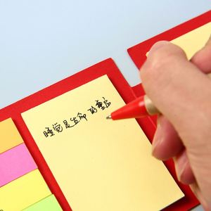 Custom Kraft Notebook with <b>Sticky</b> <b>Notes</b>, Pen & Transparent Tabs - Eco Friendly Promotional Gift - Product Image 4