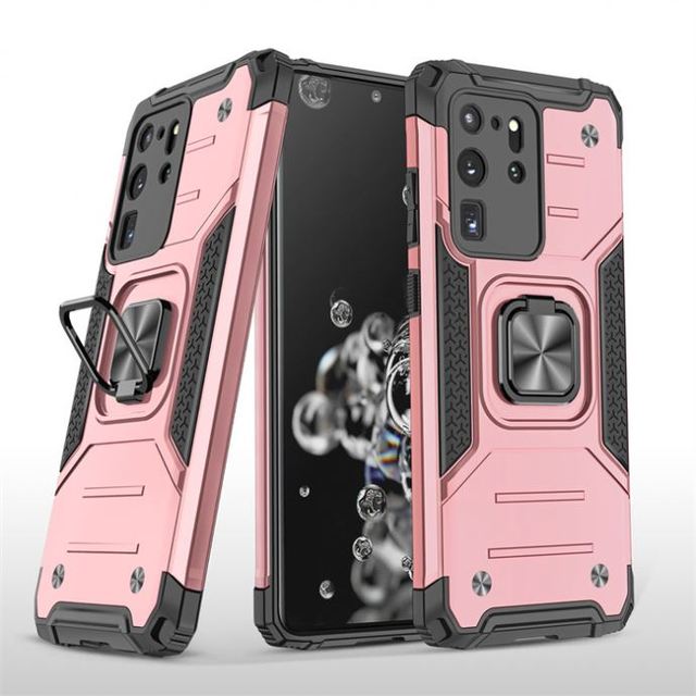 Impact Bumper Armor Shockproof Ring Bracket Mobile Cover for Samsung Galaxy S20 Ultra Car Mount Magnet Phone Case