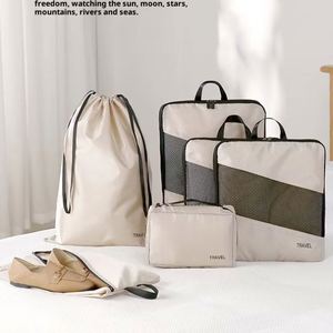 Oem Custom Modern Thickened Polyester Cloth Travel <b>Clothes</b> Bag Six-Piece Set Bundle Shoe Cover Multifunction <b>Storage</b> - Product Image 5