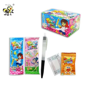 China Custom Magic Pop Candy Tattoo Stick Pen Sweet Toys With Popping Candy For Kids