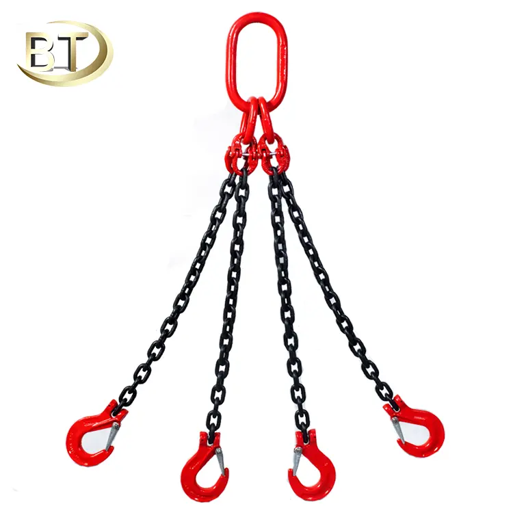 Dekoratif zincir yüksek kaliteli g80 dört bacak kaldırma zinciri sling