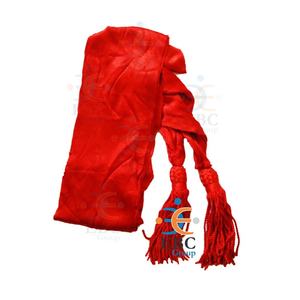 Écharpe de cérémonie en soie pour fonctionnaires civils OEM avec pompon, personnalisée, blanche, avec fil blanc, écharpe de cérémonie de type Zeeak Hussar avec deux épées - Product Image 1