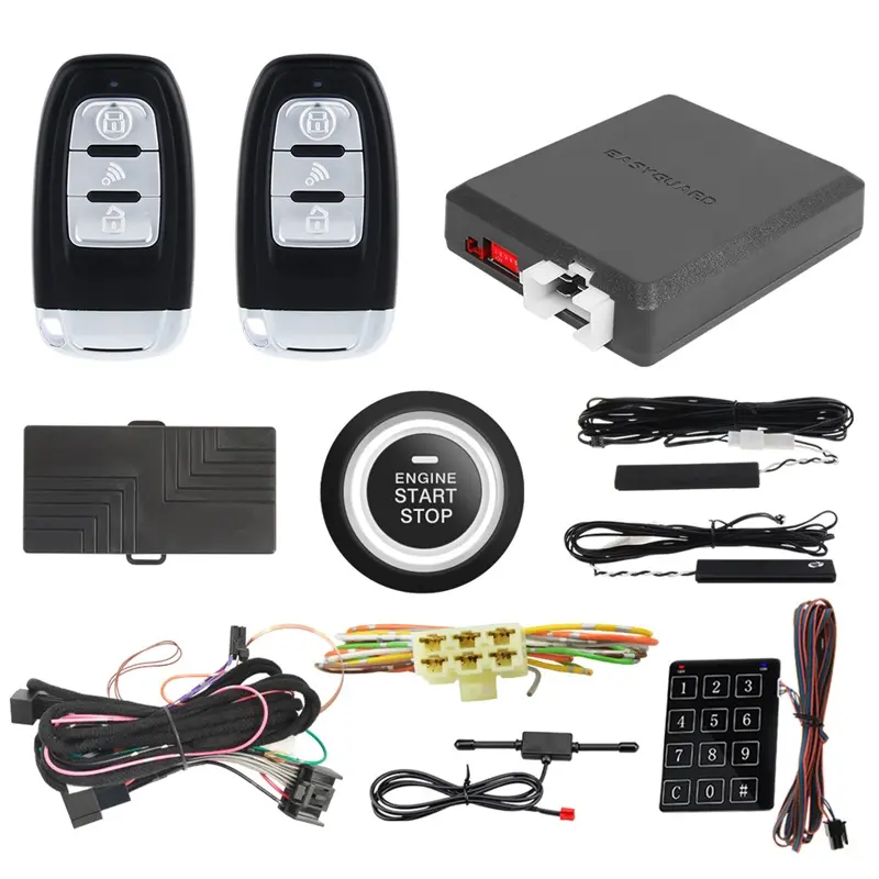 Alarma antirrobo de arranque automático, dispositivo de alarma compatible con Porsche Cayenne 2005-2006, sin llave, arranque automático, entrada pasiva