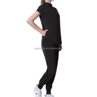 GloriousIn RTS Scrubs 2023 Théâtre Houseman Vétérinaire Uniformes Hommes Gris Vestes Extensible Belle Marque Fermetures À Glissière Koi