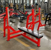 MRD Commercial Flat Bench Press Machine Barbell Bench Rack Chest Strength Training Weight Lifting Gym Fitness Equipment Safety