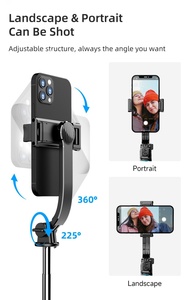 Gậy tự sướng điện thoại di động đa năng nhỏ gọn C01, tích hợp chân máy, điều khiển từ xa không dây, có thể kéo dài, tương thích với iPhone/Android - Product Image 6