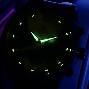 OLEVS 3645-Montres chronographe à quartz en bois <span class=keywords><strong>massif</strong></span> avec aiguilles lumineuses, étanches, en acier inoxydable texturé, avec phase de lune pour hommes - Product Image 6