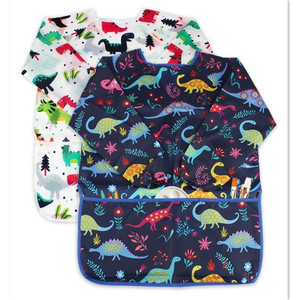 Tablier de <span class=keywords><strong>Peinture</strong></span> <span class=keywords><strong>en</strong></span> Polyester Réutilisable avec Logo Personnalisé pour Enfants, Motif Dinosaure, pour l'École, l'Artisanat, Cadeau Promotionnel, Vente <span class=keywords><strong>en</strong></span> Gros - Product Image 3
