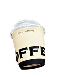Custom Logo Biodegradable 8oz 12oz 16oz Kraft Paper Double Wall Hot Drink Coffee <b>Cups</b> with Lids - Product Image 1