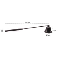 Kit d'entretien de bougies 4-en-1 en acier inoxydable noir mat personnalisé, avec coupe-mèche, éteignoir, bâtonnet de nettoyage et plateau, coffret cadeau, compatible marque privée