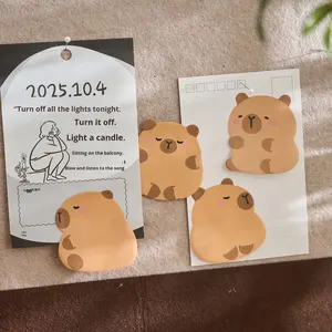 Bloc de Notas Adhesivas con Diseño de Capibara de Dibujos Animados, Serie Diaria, Bloc de Notas Adhesivas para Oficina y Adhesivos para Mensajes - Product Image 4