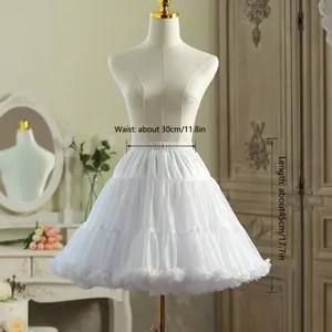 Mini jupon de style Lolita de mariage pour femme Tulle Puffy Short Bridal Underskirt with No Hoop Rockabilly <span class=keywords><strong>Tutu</strong></span> - Product Image 5