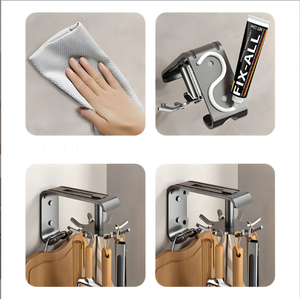 <span class=keywords><strong>Il</strong></span> Produttore Fornisce Ganci da Cucina Pieghevoli Multifunzionali Girevoli in Acciaio al Carbonio Ecologico, Montabili a Parete, per Stoccaggio - Product Image 3