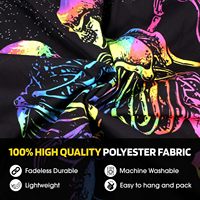 Personnalisé Blacklight Danse Squelette Amoureux Tapisserie Imprimé Tricoté Tenture Murale pour Chambre Dortoir Partie Toile de Fond Décor