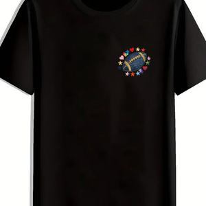 Camiseta de Manga Corta para Hombre, Bordada, de Algodón Puro, Holgada, Informal, con Cuello Redondo, Transpirable, con Estampado, para Verano - Product Image 2
