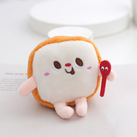 Porte-clés en peluche créatifs en forme de hamburger, de frites et de pain, nouveaux pendentifs pour sac, jouets pour machine à griffes