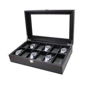 도매 럭셔리 사용자 정의 PU 가죽 나무 시계 포장 상자 스토리지 선물 시계 케이스
